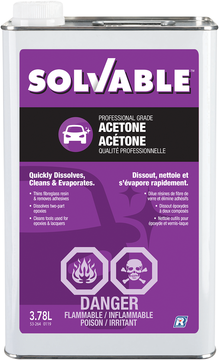Acétone soluble - 3,78 L